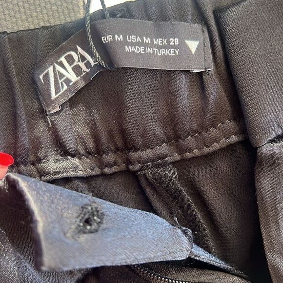 Zara Black Silk Shorts - BRAND NEW - NWT - Picture 5 of 7